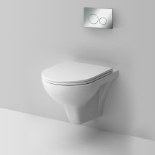 Комплект унитаза с инсталляцией AM.PM Gem FlashClean IS49051.901700 с сиденьем Микролифт и клавишей смыва Хром