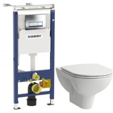 Комплект подвесной унитаз Laufen Pro 8.2095.0.000.000.1 + 8.9896.6.000.000.1 + система инсталляции Geberit 458.125.21.1