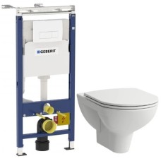 Комплект подвесной унитаз Laufen Pro 8.2095.0.000.000.1 + 8.9896.6.000.000.1 + система инсталляции Geberit 458.125.11.1