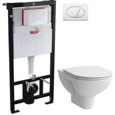 Комплект подвесной унитаз Laufen Pro 8.2095.0.000.000.1 + 8.9896.6.000.000.1 + система инсталляции AlcaPlast AM101/11203:1RUSSETM71