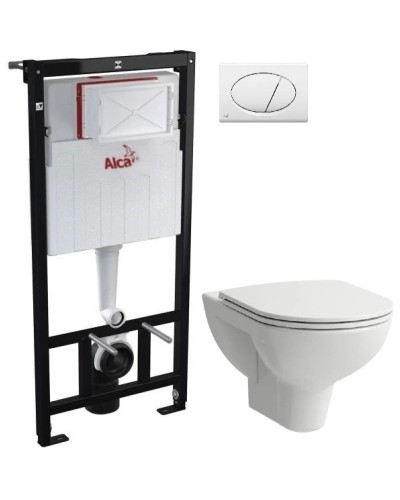 Комплект подвесной унитаз Laufen Pro 8.2095.0.000.000.1 + 8.9896.6.000.000.1 + система инсталляции AlcaPlast AM101/11203:1RUSSETM71