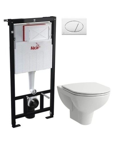 Комплект подвесной унитаз Laufen Pro 8.2095.0.000.000.1 + 8.9896.6.000.000.1 + система инсталляции AlcaPlast AM101/11203:1RUSSETM70