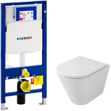 Комплект унитаза Owl 1975 Vind Ruta-H OWLT190304 с инсталляцией Geberit Duofix Sigma UP320 111.300.00.5 с сиденьем Микролифт