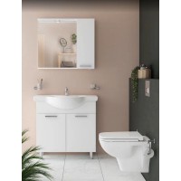 Комплект унитаза с инсталляцией Vitra S 20 9004B003-7207 с сиденьем Микролифт и клавишей смыва Хром глянец