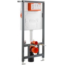 Комплект унитаза с инсталляцией Vitra Metropole 9820B003-7201 с сиденьем Микролифт и клавишей смыва Хром матовый