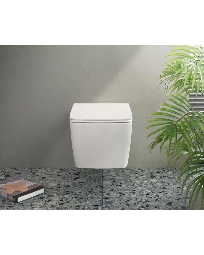 Комплект унитаза с инсталляцией Vitra Metropole 9820B003-7201 с сиденьем Микролифт и клавишей смыва Хром матовый