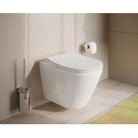 Комплект унитаза с инсталляцией Vitra Integra Round 9856B003-7205 с сиденьем Микролифт и клавишей смыва Хром глянцевый