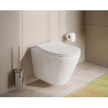 Комплект унитаза с инсталляцией Vitra Integra Round 9856B003-7205 с сиденьем Микролифт и клавишей смыва Хром глянцевый