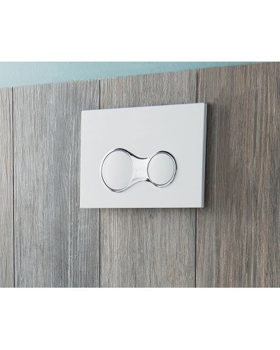 Комплект унитаза с инсталляцией Vitra Integra Round 9856B003-7205 с сиденьем Микролифт и клавишей смыва Хром глянцевый