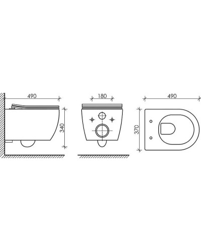 Комплект унитаза Ceramica Nova Play CN3001 с инсталляцией Viega Prevista Dry 8524.14 792596 с сиденьем Микролифт и клавишей смыва Хром