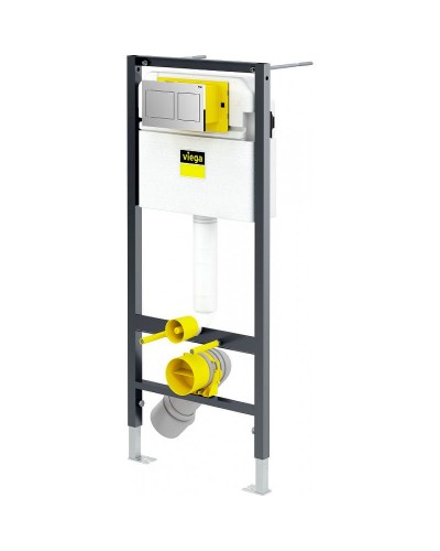 Комплект унитаза Ceramica Nova Play CN3001 с инсталляцией Viega Prevista Dry 8524.14 792596 с сиденьем Микролифт и клавишей смыва Хром