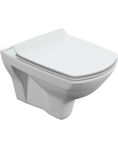 Комплект унитаза с инсталляцией Cersanit Carina 64119 с сиденьем Микролифт и Белой клавишей смыва
