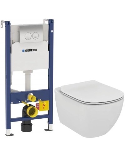 Комплект подвесной унитаз Ideal Standard Tesi T007901 + T352701 + система инсталляции Geberit 458.124.21.1