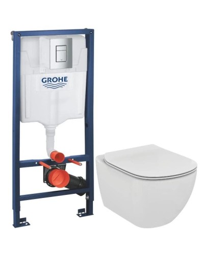 Комплект подвесной унитаз Ideal Standard Tesi T007901 + T352701 + система инсталляции Grohe 38772001