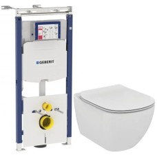 Комплект подвесной унитаз Ideal Standard Tesi T007901 + T352701 + система инсталляции Geberit 111.362.00.5