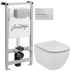 Комплект подвесной унитаз Ideal Standard Tesi T007901 + T352701 + система инсталляции Jacob Delafon E5504-NF + E4326-CP