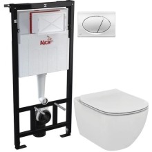 Комплект подвесной унитаз Ideal Standard Tesi T007901 + T352701 + система инсталляции AlcaPlast AM101/11203:1RUSSETM71