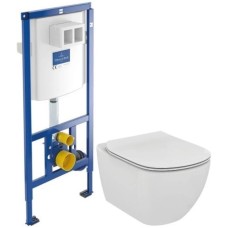 Комплект подвесной унитаз Ideal Standard Tesi T007901 + T352701 + система инсталляции Villeroy & Boch 92246100