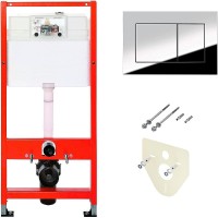 Комплект унитаза Jacob Delafon Elite EDX114RU-00 с инсталляцией Tece Profil 9400412 с сиденьем Микролифт и клавишей смыва Хром глянцевый