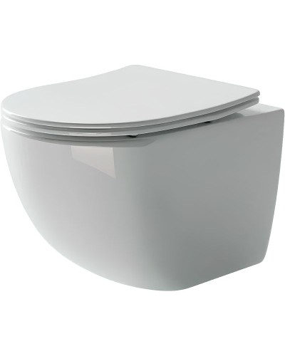 Комплект унитаза Ceramica Nova Forma CN3009 с инсталляцией Tece Base 9400413 с сиденьем Микролифт и Белой клавишей смыва