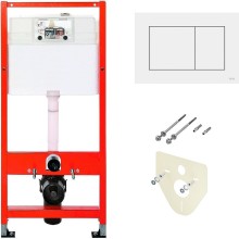 Комплект унитаза Ceramica Nova Forma CN3009 с инсталляцией Tece Base 9400413 с сиденьем Микролифт и Белой клавишей смыва