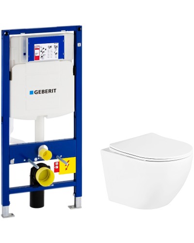 Комплект унитаза BelBagno Uno BB3105CHR/SC с инсталляцией Geberit Duofix Sigma UP320 111.300.00.5 с сиденьем Микролифт