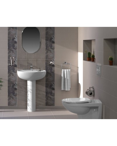 Комплект унитаза с инсталляцией Vitra Normus 9773B003-7201 с сиденьем и кнопкой смыва Белой