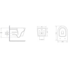 Комплект подвесной унитаз Teka Nexos 117320001 + система инсталляции E5504-NF + E4326-CP