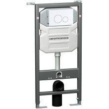 Комплект унитаза с инсталляцией Ceramica Nova Play CN3001_1001W_1000 с сиденьем Микролифт и Белой клавишей смыва