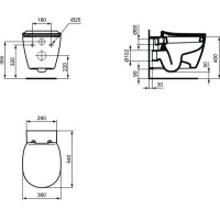 Комплект подвесной унитаз Ideal Standard Connect E771801 + E772401 + система инсталляции Grohe 38772001