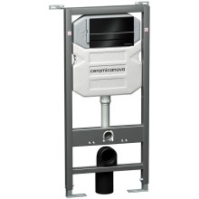 Комплект унитаза с инсталляцией Ceramica Nova Play CN3001_1002B_1000 с сиденьем Микролифт и Черной матовой клавишей смыва