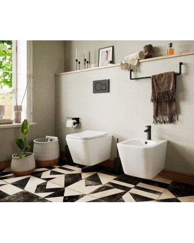 Комплект унитаза с инсталляцией Ceramica Nova Metric CN3007_1002CH_1000 с сиденьем Микролифт и клавишей смыва Хром