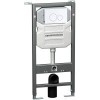 Комплект унитаза с инсталляцией Ceramica Nova Forma CN3009_1001W_1000 с сиденьем Микролифт и Белой клавишей смыва