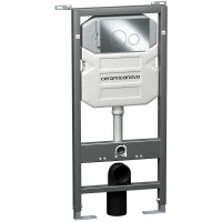 Комплект унитаза с инсталляцией Ceramica Nova Forma CN3009_1001CH_1000 с сиденьем Микролифт и клавишей смыва Хром