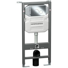 Комплект унитаза с инсталляцией Ceramica Nova Forma CN3009_1001CH_1000 с сиденьем Микролифт и клавишей смыва Хром
