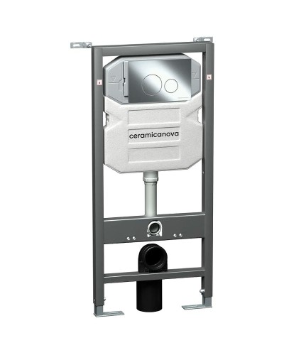 Комплект унитаза с инсталляцией Ceramica Nova Forma CN3009_1001CH_1000 с сиденьем Микролифт и клавишей смыва Хром