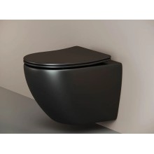 Комплект унитаза с инсталляцией Ceramica Nova Metropol CN4002MB_1001B_1000 с сиденьем Микролифт и Черной матовой клавишей смыва