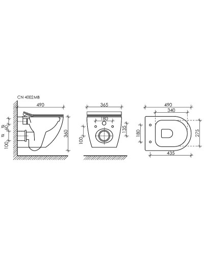 Комплект унитаза с инсталляцией Ceramica Nova Metropol CN4002MB_1001CH_1000 с сиденьем Микролифт и клавишей смыва Хром