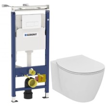 Комплект подвесной унитаз Ideal Standard Connect E771801 + E772401 + система инсталляции Geberit 458.125.11.1