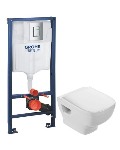 Комплект подвесной унитаз Jacob Delafon Struktura EDF102-00 + E4272-00 + система инсталляции Grohe 38772001