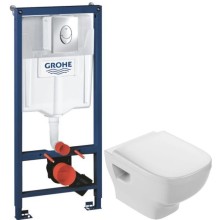 Комплект подвесной унитаз Jacob Delafon Struktura EDF102-00 + E4272-00 + система инсталляции Grohe 38721001