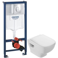 Комплект подвесной унитаз Jacob Delafon Struktura EDF102-00 + E4272-00 + система инсталляции Grohe 38721001