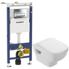 Комплект подвесной унитаз Jacob Delafon Struktura EDF102-00 + E4272-00 + система инсталляции Geberit 458.125.21.1