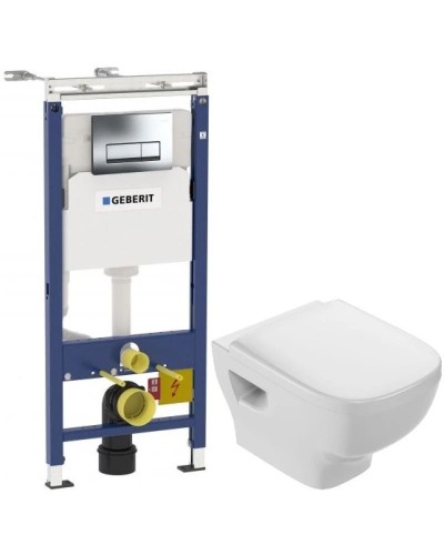 Комплект подвесной унитаз Jacob Delafon Struktura EDF102-00 + E4272-00 + система инсталляции Geberit 458.125.21.1