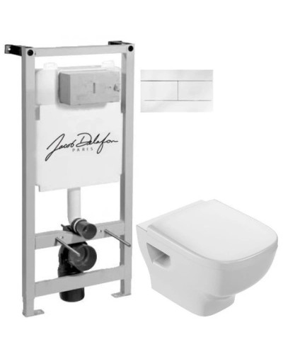 Комплект подвесной унитаз Jacob Delafon Struktura EDF102-00 + E4272-00 + система инсталляции Jacob Delafon E5504-NF + E4316-00