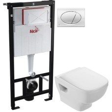 Комплект подвесной унитаз Jacob Delafon Struktura EDF102-00 + E4272-00 + система инсталляции AlcaPlast AM101/11203:1RUSSETM71