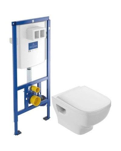 Комплект подвесной унитаз Jacob Delafon Struktura EDF102-00 + E4272-00 + система инсталляции Villeroy & Boch 92246100