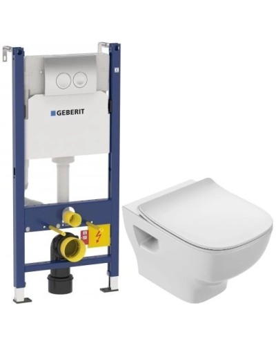 Комплект подвесной унитаз Jacob Delafon Struktura EDF102-00 + E70025-00 + система инсталляции Geberit 458.124.21.1