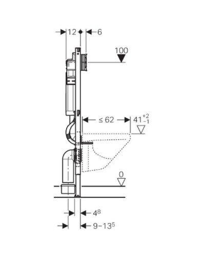 Комплект подвесной унитаз Jacob Delafon Struktura EDF102-00 + E70025-00 + система инсталляции Geberit 111.300.00.5