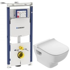 Комплект подвесной унитаз Jacob Delafon Struktura EDF102-00 + E70025-00 + система инсталляции Geberit 111.362.00.5